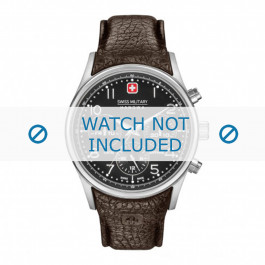 Horlogeband Swiss Military Hanowa 06-4278.04.007 / 06-4278.04.001.05 / STEEL BUCKLE LA-62 Leder Bruin 24mm