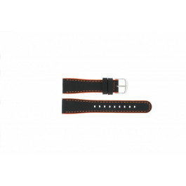 Horlogeband Timex P2M428 Leder Zwart 22mm