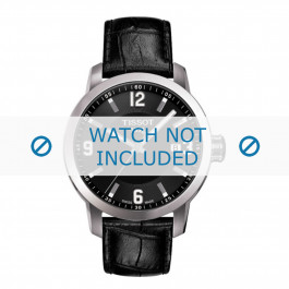 Horlogeband Tissot T055.417.A PRC 200 / T610032709 Croco leder Zwart 19mm