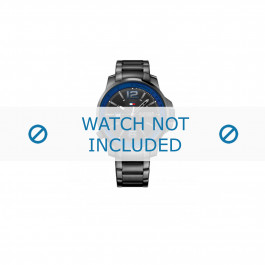 Horlogeband Tommy Hilfiger TH-229-1-34-2006 / TH679001298 / 1791008 Staal Zwart 22mm