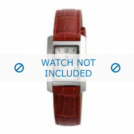 Tommy Hilfiger horlogeband TH-27-3-14-0656 - TH679300881 / 1780694 Croco leder Rood 15mm + rood stiksel