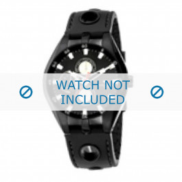 Tommy Hilfiger horlogeband TH-37-3-14-0681 - TH679300907 / 1790617 Rubber Zwart 16mm + zwart stiksel