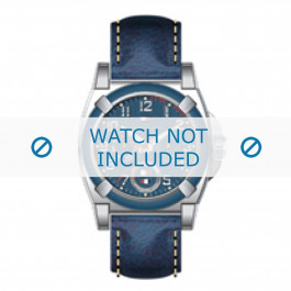 Tommy Hilfiger horlogeband TH-50-1-14-0717 / TH-50-1-14-0718 / TH679300956 Leder Blauw 22mm + wit stiksel