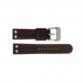 Horlogeband TW Steel TW78 / TW11 / TWB28 / CEB103 Leder Zwart 22mm