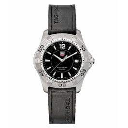 Horlogeband Tag Heuer WAF1110 / WAF1112 / BT0709 Rubber Zwart 20mm
