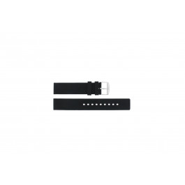 Horlogeband Universeel 21901.10.18 / 6826 / 5833.01.18 Silicoon Zwart 18mm