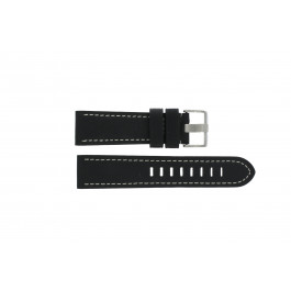 Horlogeband Prisma ZWST23 Leder Zwart 23mm