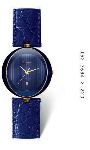 Horlogeband Rado 152.3694.2 / R41694205 Leder Blauw 4mm