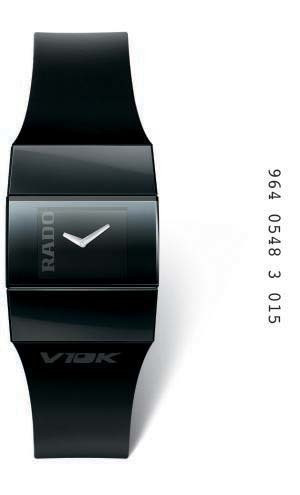 Horlogeband Rado 01.964.0548.3.015 / R7602520 / R7602521 Rubber Zwart 15mm