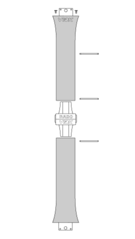Horlogeband Rado 01.964.0548.3.315 Rubber Oranje