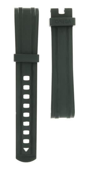Horlogeband Omega 21032422001001-XL Silicoon Zwart 20mm