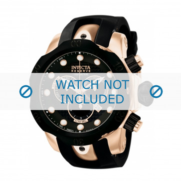 Invicta horlogeband 0361 Reserve Silicoon Zwart 26mm