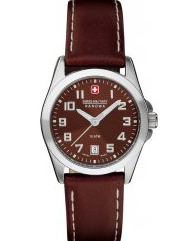 Horlogeband Swiss Military Hanowa 06-6030.04.005.05 / 6-6030 Leder Bruin 15mm