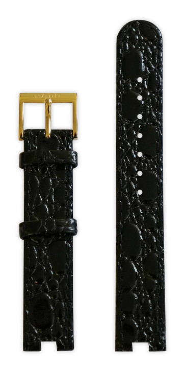 Horlogeband Rado R070853010 / 07.08530.10 / 01.129.3577.4.010 Leder Zwart 5mm