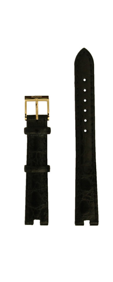 Horlogeband Rado 01.153.3695.2.215 / R41695155 / R070871510 Leder Zwart 3mm