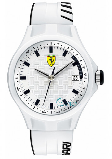Ferrari horlogeband SF101.6 / 0830124 / SF689300071 / Scuderia Silicoon Wit 22mm
