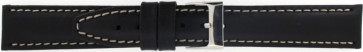 Horlogeband Universeel 0840.01.18 Leder Zwart 18mm