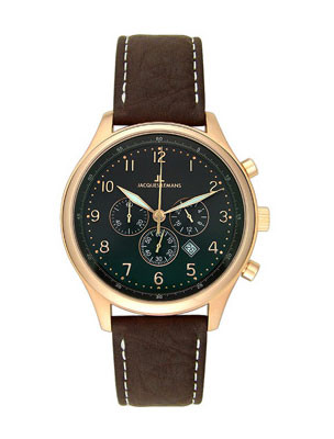 Horlogeband Jacques Lemans 1-1120F Leder Bruin 22mm