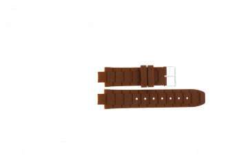 Jacques Lemans horlogeband 1-1696 / BK-2892 Silicoon Bruin 12mm
