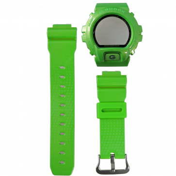 Casio horlogeband 10382429 Rubber Groen 16mm 
