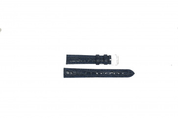 Horlogeband Universeel 119R.05 Leder Blauw 16mm