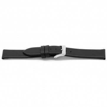 Horlogeband Universeel I123 Leder Zwart 24mm