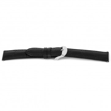 Horlogeband Universeel G140 Leder Zwart 20mm