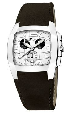 Horlogeband Lotus 15321-1 Leder Zwart 22mm