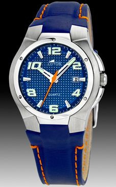 Horlogeband Lotus 15382-3 Leder Blauw