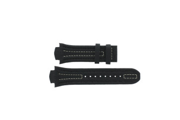 Horlogeband Lotus 15507-1 / 15502 Leder Zwart 18mm