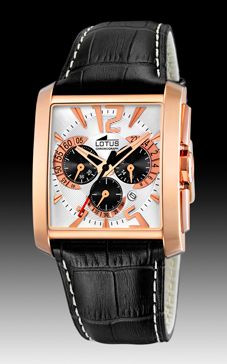 Horlogeband Lotus 15540 / 15540-1 / 15540-3 Leder Zwart 29mm