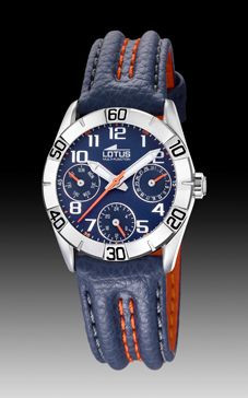 Horlogeband blauw leer deals