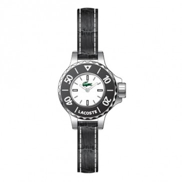 Lacoste horlogeband 2000555 / LC-39-3-14-0186 Leder Zwart 8mm