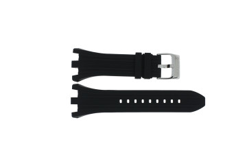 Lotus L15801/1 horlogeband zwart silicoon