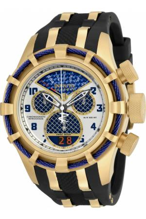 Horlogeband Invicta 17465 (17465.01) Staal/Silicoon Zwart