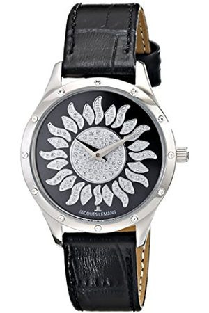 Jacques Lemans horlogeband 1803 / BL Leder Zwart 15mm + zwart stiksel