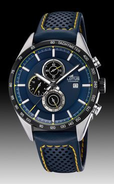Horlogeband Lotus 18370-2 Leder Blauw 21mm