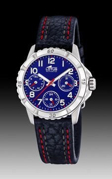 Horlogeband Lotus 18583-2 Leder Blauw 18mm