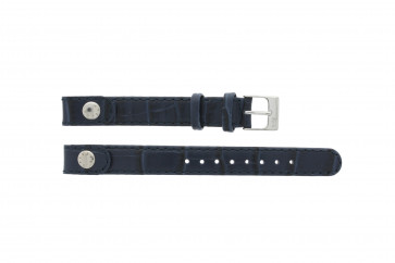 Lacoste horlogeband 2000313 / LC-05-3-14-0009 / Bl Leder Blauw 12mm + blauw stiksel