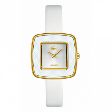 Lacoste horlogeband 2000749 / LC-65-3-29-2392 Leder Wit 12mm