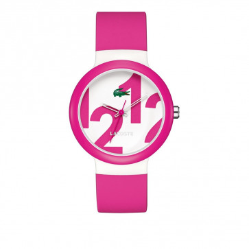 Lacoste horlogeband 2020010 / LC-46-4-29-2296 Rubber Roze 14mm
