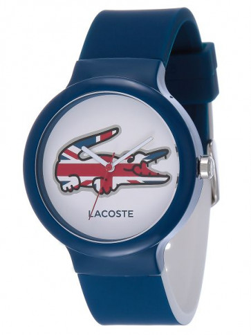 Lacoste horlogeband LC-46-4-47-2502 / 2020072 / 20mm Rubber Blauw 14mm