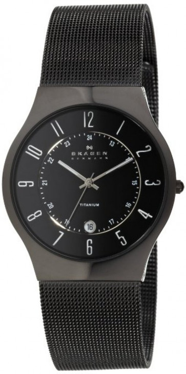 Skagen horlogeband 233XLTBR Staal Zwart
