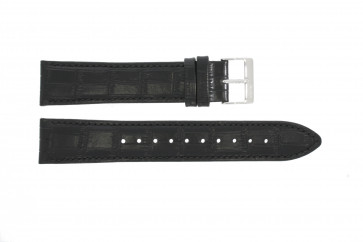 Horlogeband Hugo Boss HB-286-1-14-2893 / HB1513370 / 659302703 Croco leder Zwart 20mm