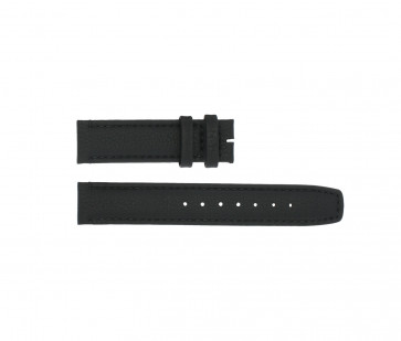 Boccia horlogeband 3771-01 Leder Zwart 20mm + standaard stiksel