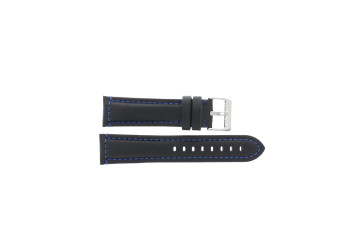 Horlogeband Universeel 393.01.05 Leder Zwart 22mm