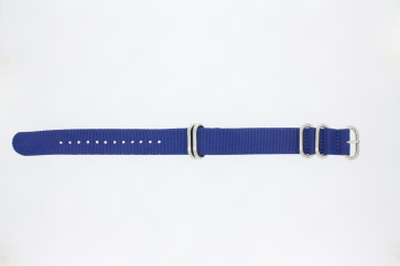 Horlogeband Universeel 409.05.20 Onderliggend Textiel Blauw 20mm