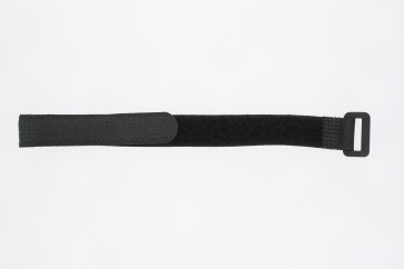 Horlogeband Universeel 412R16 Onderliggend Klittenband Zwart 16mm
