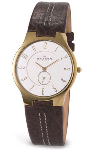 Horlogeband Skagen 433SGL1 / X00000422 Leder Bruin 14mm