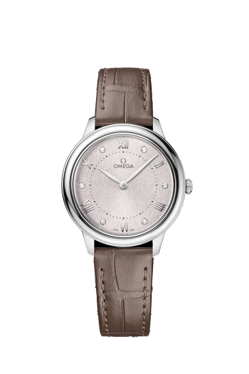 Horlogeband Omega 032Z016927 / 43413306052001 / De Ville Krokodillenleer Taupe 14mm